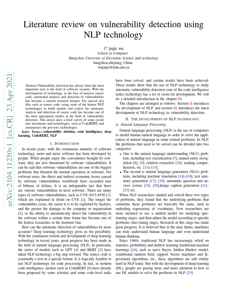 Literature Review On Vulnerability Detection Using | PDF | Deep ...