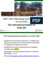 ABCT3631 The International System of Units - SI