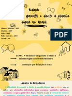 Redação Dificuldade em Garantir o Direito À Moradia Digna No Brasil.