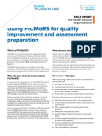 PICMoRS 방법 안내서 - Using PICMoRS for quality improvement and assessment preparation - - - fact - sheet- - picmors - - - nsqhs