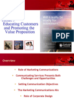 Services Marketing 2024 - Lecture 5 - Educating Customers and Promoting The Value Proposition
