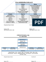 Jadwal Kebersihan Kelas Ii