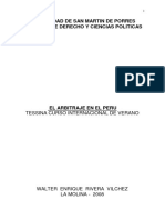 TESINA El  ARBITRAJE   EN  EL  PERU  USMP.