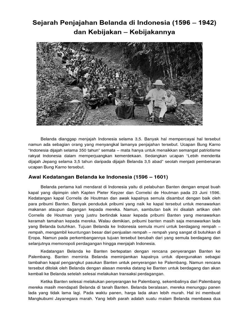 Sejarah Penjajahan Belanda di Indonesia | PDF