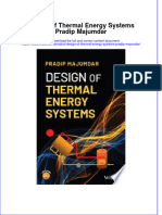 Design of Thermal Energy Systems Pradip Majumdar Full Chapter