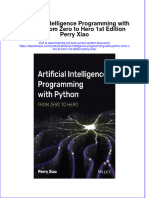 Artificial Intelligence Programming With Python From Zero To Hero 1St Edition Perry Xiao full chapter