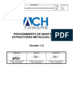 PETS - ACH TOWERS - Procedimiento de Montaje de Estructuras Metalicas (Torre MT)
