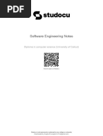 Software Engineering Notes