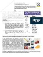 Actividad de Resumen de Ácidos y Bases