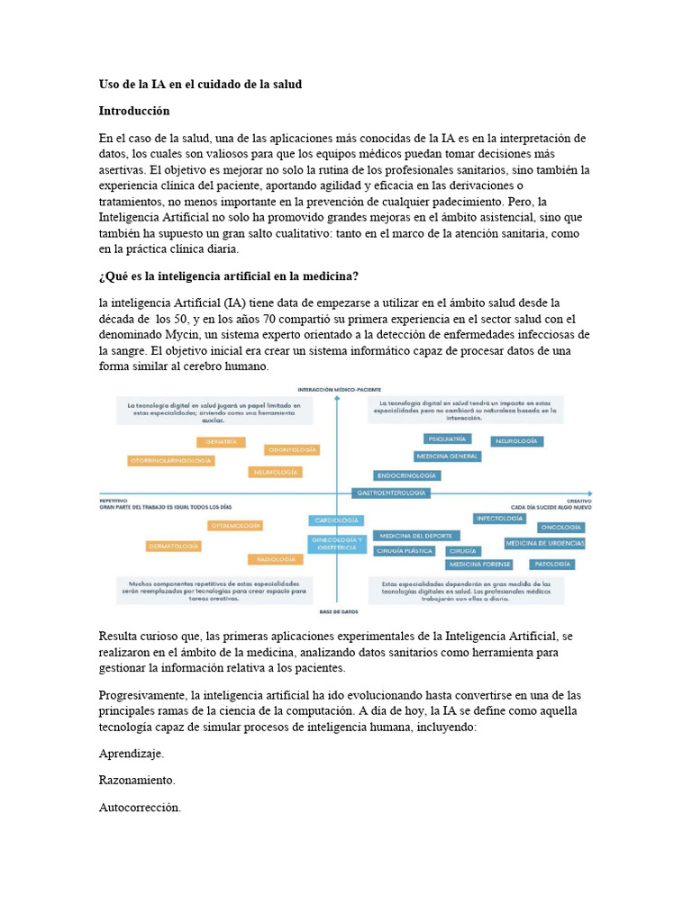 IA en Salud: Beneficios y Desafíos | PDF | Inteligencia artificial ...