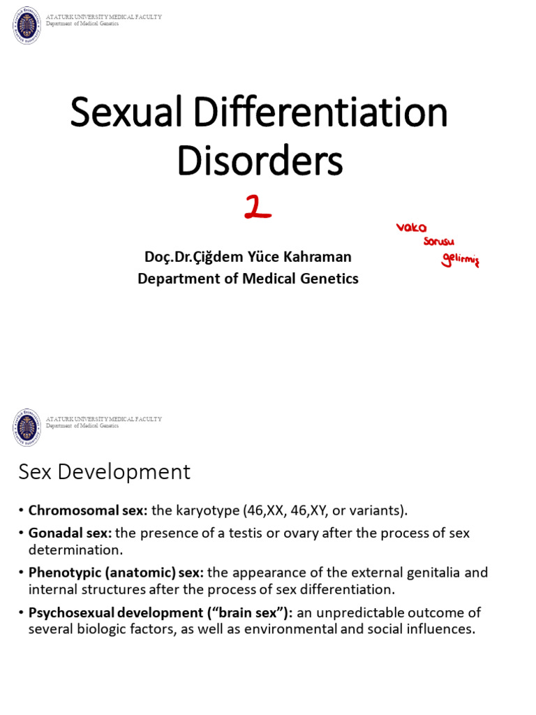 Sexual Differentiation Disorders Overview | PDF | Meiosis | Reproduction