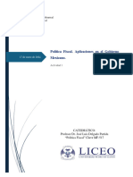 Actividad 1 - Política Fiscal. Aplicaciones en El Gobierno Mexicano