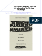 Supernatural Death Meaning and The Power of The Invisible World Clay Routledge Full Download Chapter