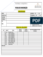 Ficha de Inscrição Catequese 2024