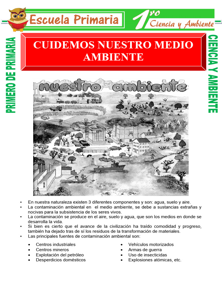 Cuidemos El Medio Ambiente para Primero de Primaria | PDF | Hogar ...