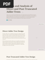 Design and Analysis of Direct and Post Truncated Adder Trees