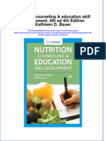 Nutrition Counseling Education Skill Development 4Th Ed 4Th Edition Kathleen D Bauer download pdf chapter