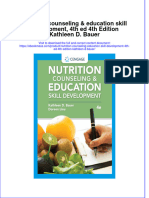 Nutrition Counseling Education Skill Development 4Th Ed 4Th Edition Kathleen D Bauer Download PDF Chapter