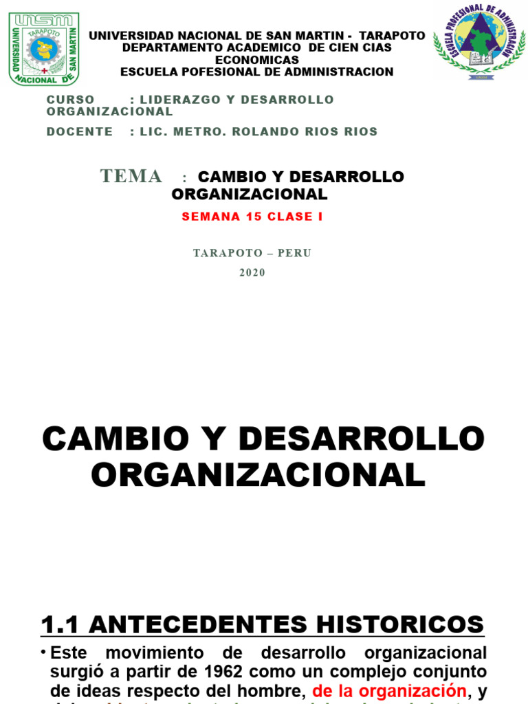 Cambio y Desarrollo Organizacional | PDF | Business | Burocracia