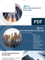 Group 2. Daily Behaviors of England