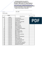 Format Daftar Nilai Per Kelas Ok