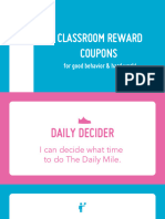 Classroom Reward Coupons: For Good Behavior & Hard Work!