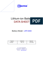 Lithium-Ion Battery: Data Sheet