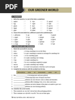 Unit 11: Our Greener World