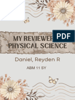 Daniel, Reyden R. Abm 11 Sy Reviewer in Physical Science