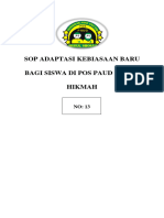 No. 13 Sop Adaptasi Kebiasaan Baru Bagi Siswa Di Pos Paud Nurul Hikmah