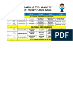 Horario Escolar 5to - Prof. Freddy