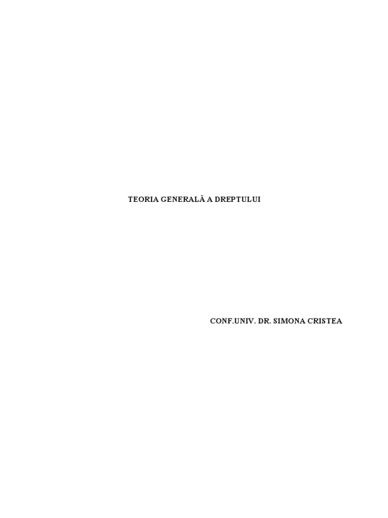 Teoria Generala A Dreptului