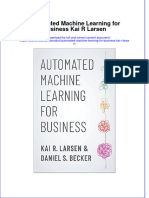 Automated Machine Learning For Business Kai R Larsen Full Chapter