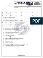 T20 Chapter Wise Test Maths Chapter 11 and 12 1st Year