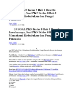 35 SOAL PKN Kelas 8 Bab 1 Beserta Jawabannya