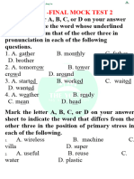 Eng 6 Final Mock Test 2