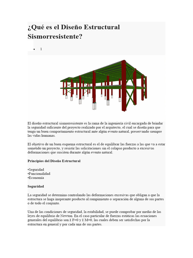 Diseño Estructural Sismorresistente | PDF | Ingeniería estructural
