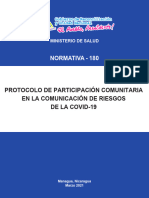 NON 180. Protocolo de Participación Comunitaria en La Comunicación de Riesgo de La COVID 19