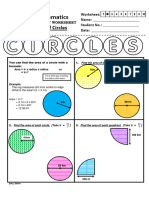 Grade 6 Area of Circles