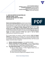 Demanda de Amparo Contra Orden de Aprehensión