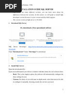 Set Up - SQL