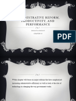 Administrative Reform, Productivity, and Performance