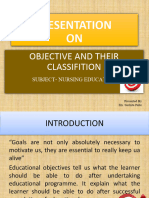 Objective and Their Classification