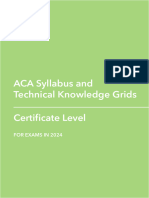 ACA 2024 Syllabus Handbook Certificate