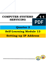 Computer Systems Servicing: Quarter 3 Self-Learning Module 13 Setting-Up IP Address