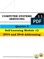 Computer Systems Servicing: Quarter 3 Self-Learning Module 12 Ipv4 and Ipv6 Addressing