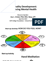 Personality Development by Enhancing Mental Health