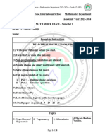 HASIS - QP - Mock Exam Grade 12-S1 - 23-24