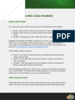 Landing Page SEO Links Checklist