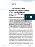 Performance Evaluation and Financial Viability Analysis of Grid Associated 10 MW Solar Photovoltaic Power Plant at UP India